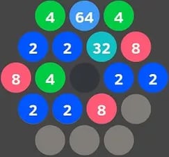 Play 2048 Hexagon online for free