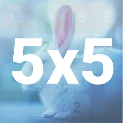 The 5x5 grid brings more bunnies and bigger challenges. Enjoy the extra hop in 2048 Bunnies 5x5!