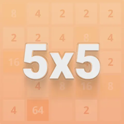 Expand your horizon with the 5x5 edition of 2048. More space, more numbers, more fun!