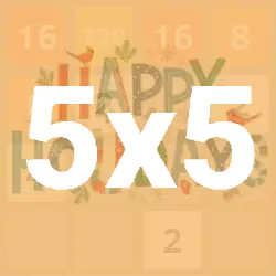 Spread more holiday joy with the 5x5 grid in 2048 Holidays. More tiles, more festive fun!