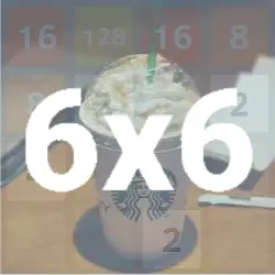 Challenge your barista skills in the 6x6 version of 2048 Starbucks. A true test for coffee and puzzle lovers alike!